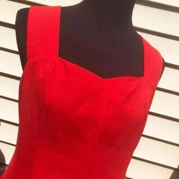 P.J. Klein | Vintage 1980’s Minimalist Red Dress - Picture 14 of 15